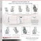 Service Caster 8 Inch Semi Steel Caster Set with Roller Bearings 2 Swivel Lock 2 Rigid SCC SCC-30CS820-SSR-BSL-2-R-2 - alternate 6